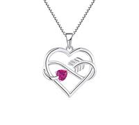 Starchenie Coeur avec Collier Infini Collier arc et Flèche Collier en Argent 925 3A Zircon pour Femme