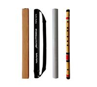 STARDEALS C Natural Flûte Bansuri en bambou 7 trous pour droitier 48,3 cm avec sac de transport (marron naturel)