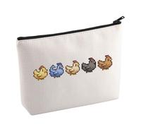 Stardew Trousse de toilette inspirée du jeu vidéo pour les amateurs de poulet Motif pixel, Poulet de gi, Non