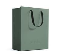 stardis binbox, corbeille à papier design rectangulaire, élégant bac à papiers avec poignées pour bureau, poubelle de bureau en plastique, vert sauge