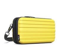 stardis Unibag Sac à bandoulière avec bandoulière, fermeture éclair, aspect mini valise, imperméable, sac à main, poches intérieures, trousse de maquillage, étui rigide à bandoulière, jaune, Klein
