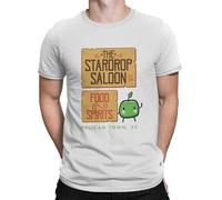 Stardrop Saloon Round Collar Tshirt Stardew Valley Game Abigail Sebastian Basic T Shirt Man's Tops Individuality White XL