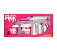 Stardrops - The Pink Stuff - The Miracle Scrubber Kit - Outils de Nettoyage, Produits Nettoyage - 2 pots de pâte de nettoyage Miracle avec outil à récurer électrique et 4 têtes de brosse de nettoyage