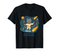 Stardust Symphony Cosmic Conductor Cat T-Shirt