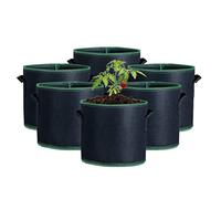 Stareal 6 Pack 3.5L Vegetable Growing Bag, Jardinage Plant Growing Bag Pot Respirable pour Plantes Non Tissées avec Poignée Intérieur Et Extérieur Vegetable/Floral/Plant/Fruit Growing Container