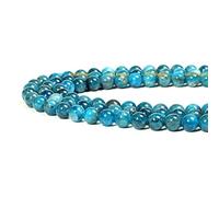 StarEidolon 100% Naturel Pierre Précieuse Ronde Naturelles Perles de Rondes,Cristal Energy Pierre Pouvoir de Guérison,pour la Fabrication de Bijoux-Colliers et Bracelets-Longueur 40cm (Apatite, 8mm)
