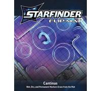 Starfinder Flip-Mat : Cantina - Tapis de jeu double face 61 x 76 cm - Bar de plongée et carte de combat sur le toit pour jeux de table RPG Paizo