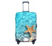 Starfish And Seashell On The Beach 1 Housses de protection élastiques pour bagages de 45 à 81 cm, Noir, CH