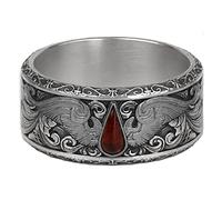 Starforged Blood Angels of Sanguinius Space Marines Bague en argent sterling pour homme Taille M Sans pierre précieuse