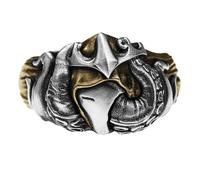 Starforged Cthulhu Mythos Hastur's Mask Ring The King in Yellow Mens Thriller Horror Theme Ring, Métal, Sans pierres précieuses, Métal, Sans pierres précieuses, Métal, Aucune pierre précieuse