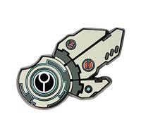 Starforged Tau 40K Riptide Shield Generator Badge à épingle « The Greater Good » Xenos, Acier allié, Sans pierre précieuse