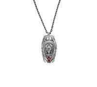 Starforged Warhammer 30K The Horus Heresy Blood Angels Sanguinius Collier en argent pour homme, 43.5mm *22.5mm, Argent sterling, Pas de pierre précieuse