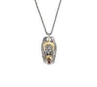 Starforged Warhammer 30K The Horus Heresy Blood Angels Sanguinius Collier en argent pour homme, 43.5mm *22.5mm, Argent sterling, Pas de pierre précieuse