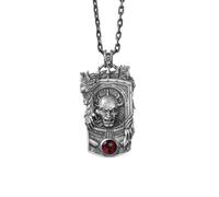 Starforged Warhammer 30K The Horus Heresy Horus Collier en argent avec pendentif pour homme, pendant, Argent sterling, Pas de pierre précieuse