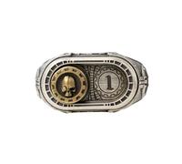 Starforged Warhammer 40K Adeptus Mechanicus Cipher of the Machine God Ring Accessoires de bijoux pour homme Version plaquée or