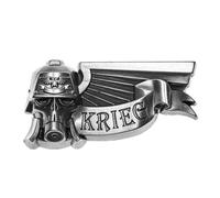 Starforged Warhammer 40K Death Korps of Krieg Pin DKK Badge commémoratif en zinc, argenté, sans pierre précieuse