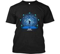 Stargate Portal Movie SG Atlantis TV Serie Infinity Stargate T Shirt Black T-Shirts à Manches Courtes(X-Large)