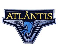 Stargate SG-1-Atlantis Team LB- Patch à thermo-coller ou coudre avec bord brodé blanc, 10 cm, personnalisable