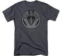 Stargate SG1 Team Badge T Shirt Licensed Sci-FI TV Alien Show Tee New Charcoal Dark Grey M