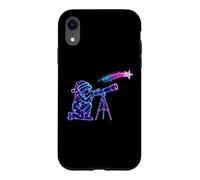 Stargazer Boy Christmas Telescope Space Coque pour iPhone XR