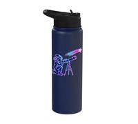 Stargazer Boy Christmas Telescope Space Stainless Steel Insulated Water Bottle