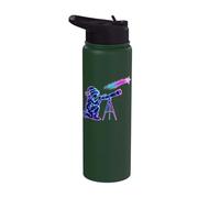 Stargazer Boy Christmas Telescope Space Stainless Steel Insulated Water Bottle