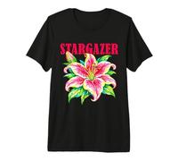 Stargazer Fleur de lys Tropical Floral Botanique Jardin T-Shirt Haut de Gamme