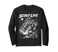 Stargazer Scout Scout Life Retro Scouting Illustration Manche Longue