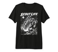 Stargazer Scout Scout Life Retro Scouting Illustration T-Shirt Haut de Gamme