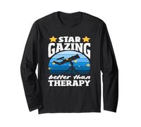 Stargazing Better Than Therapy Astronomie Drôle Manche Longue