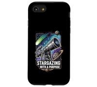 Stargazing with a Purpose Telescope Space Astronomy Design Coque pour iPhone SE (2020) / 7/8