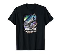 Stargazing with a Purpose Telescope Space Astronomy Design T-Shirt