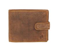 STARHIDE Portefeuille avec blocage RFID | Portefeuille en cuir de vache véritable souple avec poche pour pièces de monnaie | Portefeuille compact à deux volets | Fenêtre pour carte d'identité et boîte