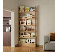 STARHMLUX 3-6 Niveaux Bibliothèque Derrière la Porte, Bibliothèque en Bois, étagère Murale Organisateur de Livres, Gain de Place, pour Chambre d'enfant, Chambre, Salon 6F 100cm