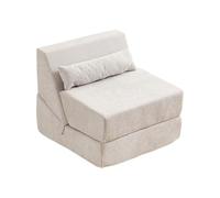 STARHMLUX Canapé 1 Places Compressé - Mini canapé & Tissu tissé Confortable Montage Rapide & Gain de Place pour Petits Espaces Appartement Off-White 29.5 * 29.9 * 25.9 in
