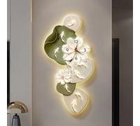 STARHMLUX Grande Horloge Murale Moderne, Décorative Pendule, Style Esthétique Chinois, Alimentation par Batterie, 3D Créative Horloge Murale pour Salon Chambre Cuisine Bureau Style-C 50x100cm