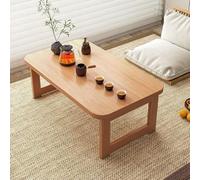 STARHMLUX Table Basse Japonaise Pliable, Design Pliable Et Polyvalent pour Une Utilisation Au Sol, Idéale pour Le Salon, Le Coin Thé Tatami, La Salle à Manger Ou La Chambre. Natural Wood 100x50x33cm