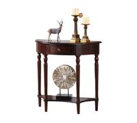STARHMLUX Table Console Bois Massif, Meuble d'EntréE avec Rangement avec Tiroir et étagère Inférieure, Console Entree Couloir, pour Le Couloir et Le Salon Dark Walnut 100cm
