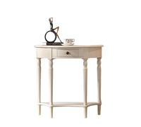 STARHMLUX Table Console Bois Massif, Meuble d'EntréE avec Rangement avec Tiroir et étagère Inférieure, Console Entree Couloir, pour Le Couloir et Le Salon White 100cm