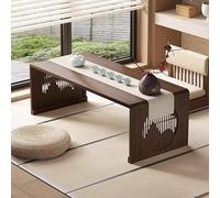 STARHMLUX Tables Basses Pliantes Japonaises, Table De Sol Pliable en Bambou pour S'asseoir Au Sol dans Un Salon, Une Salle De Thé Tatami, Une Salle à Manger Ou Une Chambre. Walnut 1 100x48x30cm