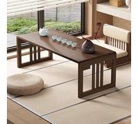 STARHMLUX Tables Basses Pliantes Japonaises, Table De Sol Pliable en Bambou pour S'asseoir Au Sol dans Un Salon, Une Salle De Thé Tatami, Une Salle à Manger Ou Une Chambre. Walnut 2 60x40x30cm