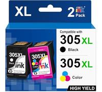 Starink 305XL 305 XL Cartouches d'encre Compatibles avec HP 305 pour DeskJet 2820e 4220e 2700 2720 2800e 2724 DeskJet Plus 4110 4120 Envy 6020e 6000 6032e 6420e 60100 6020. 6400 6032 Couleur Noire
