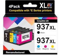 Starink 937XL Cartouches d'impression Compatibles pour Cartouches d'encre HP 937 937XL 937e für HP OfficeJet Pro 9110b 9120b 9130b 9720 9730 9120e 9730e 9132e 9125e 9122e 9117b,Pack de 4