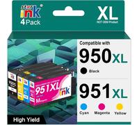 Starink 950Xl 951Xl Lot De 4 Cartouches D'Encre Compatibles Avec Hp 950 951 Xl Officejet Pro 8600 8610 8100 8615 8616 8620 8625 8630 8640 8660 251Dw 276Dw, Noir Cyan Magenta Jaune[ENC940428]