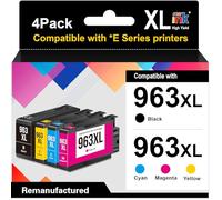 starink 963XL 963 Pack de 4 Cartouches d'encre Noire Cyan Magenta Jaune Compatibles avec HP 963 963 XL pour HP Officejet Pro 9010 9010e 9012 9012e 9020 9020e 9014e 9022 9022e 9025e 9015e 9016e 9016e