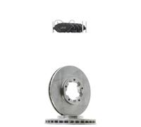 STARK SKBK-10992617 Set d'essieu Disques et plaquettes de freins Avant avec tôle anti-bruit Compatible avec NISSAN Cabstar F24M, F24W