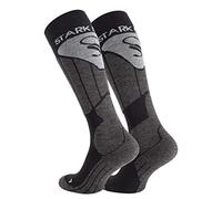 STARK SOUL Chaussettes de Ski et Snowboard Hauteur Genou, pour Hommes et Femmes, gris, 39-42