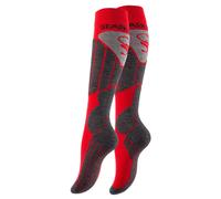 Stark Soul Chaussettes de sport gris foncé / gris chiné / rouge, Taille 39-42