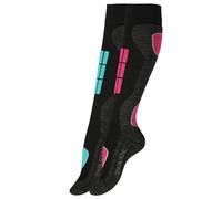 Stark Soul Chaussettes de sport turquoise / gris foncé / rose / noir, Taille 39-42