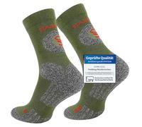 STARK SOUL Chaussettes de trekking unisexes., kaki, 35-38